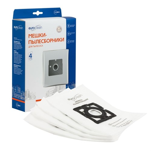 E-08/4 Мешки-пылесборники Euroclean синтетические для пылесоса, 4 шт E-08/4 - фото 325486