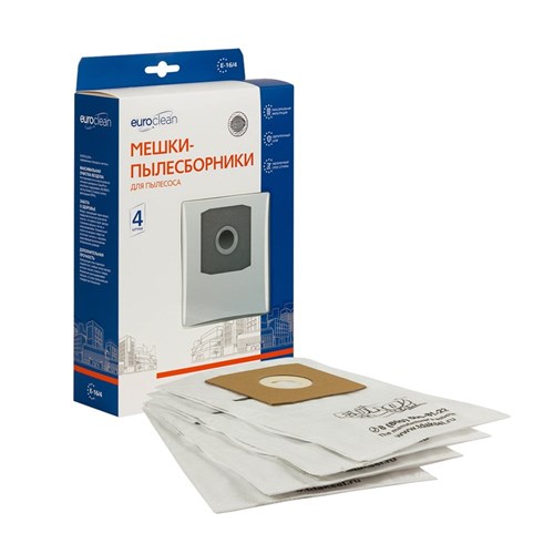 Мешки-пылесборники Euroclean E-16/4 синтетические для пылесоса, 4 шт