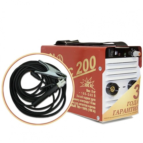Сварочный инверторный аппарат ТОРУС 200 + провода