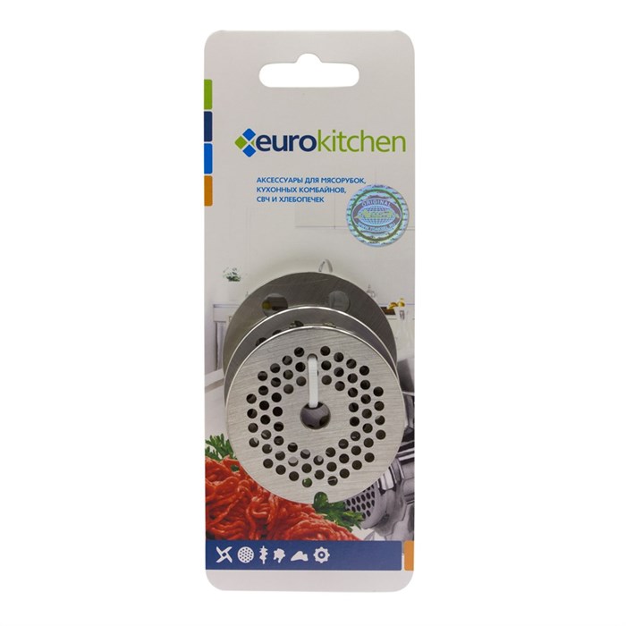 Набор решеток для мясорубки/кухонного комбайна, 1 шт., сталь, бренд: EUROKITCHEN, арт. NR1101 NR1101 - фото 436324