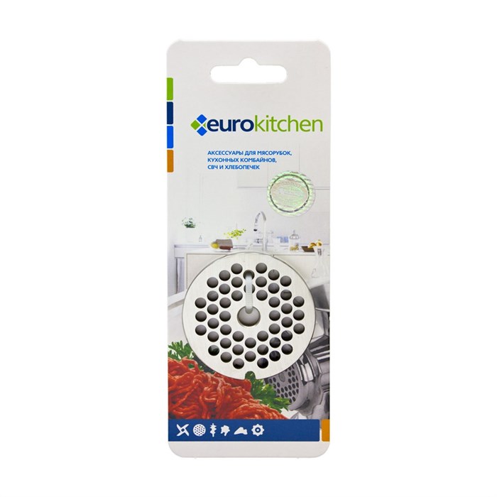 Решетка для мясорубки/кухонного комбайна с мясорубкой, 1 шт., сталь, бренд: EUROKITCHEN, арт. GR1-4,5