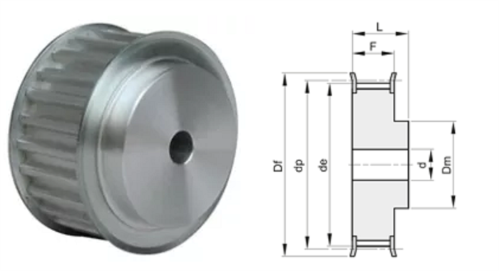 Шкив зубчатый под расточку L050 F Z 12 St, BEA L050 F Z 12 St, BEA - фото 447927