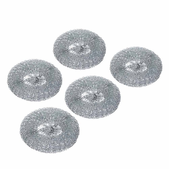 Набор губок металлических 5шт, плетенка, 20г