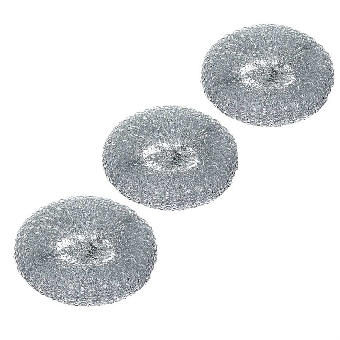 Набор металлических губок для кухни 3шт, 15гр