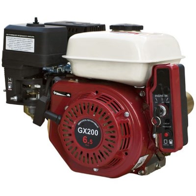 Двигатель бензиновый GROST GX 200 RE с редуктором и электростартером вал 20 мм