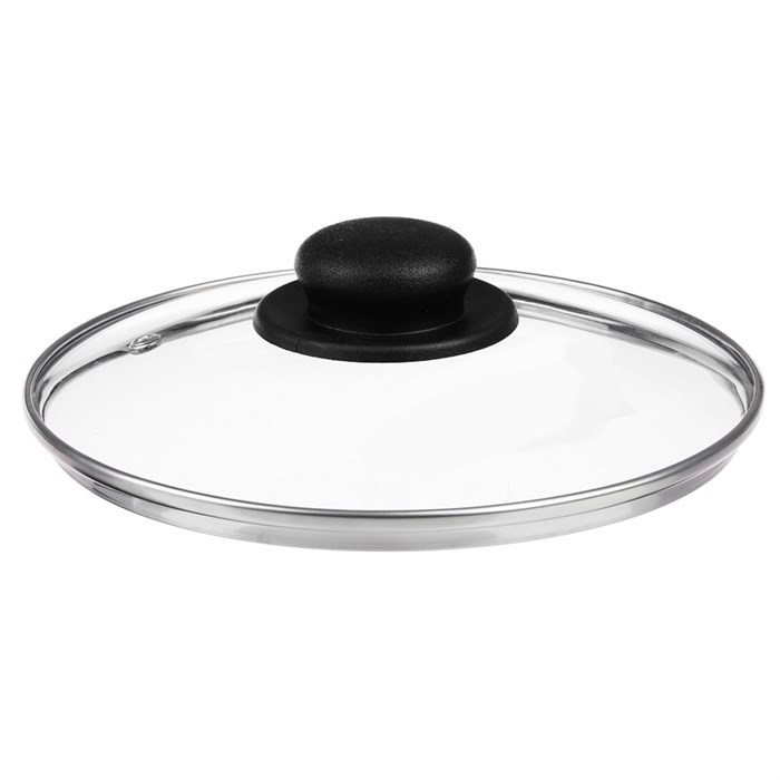 Крышка для сковороды d. 20 см, стеклянная, с металлическим ободком