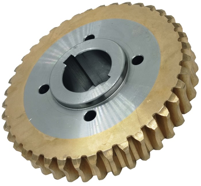 Бронзовая шестерня правого редуктора двухроторной затирочной машины Masalta MRT73