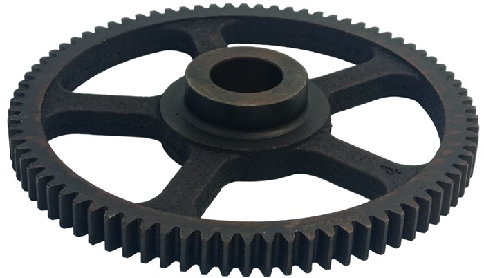 Шестерня (Z=80, Ø25*163мм, , проф-ое мет.) большая привода колес снегоуборщика Калибр СНУБ