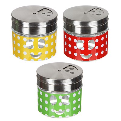 Банка для специй 70 мл, стекло, металл (3шт) 828-207 - фото 455170