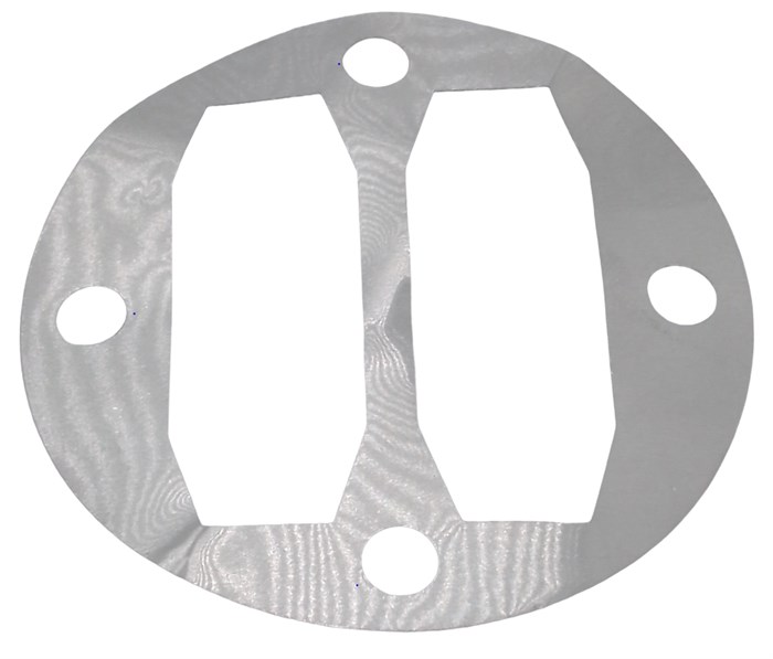 Прокладка плиты клапанной средняя алюмин. 19х51х73х58х58-4отвх7-42х42-перекладнна-2 восьмигр. компрессора Elitech КПМ 200/24