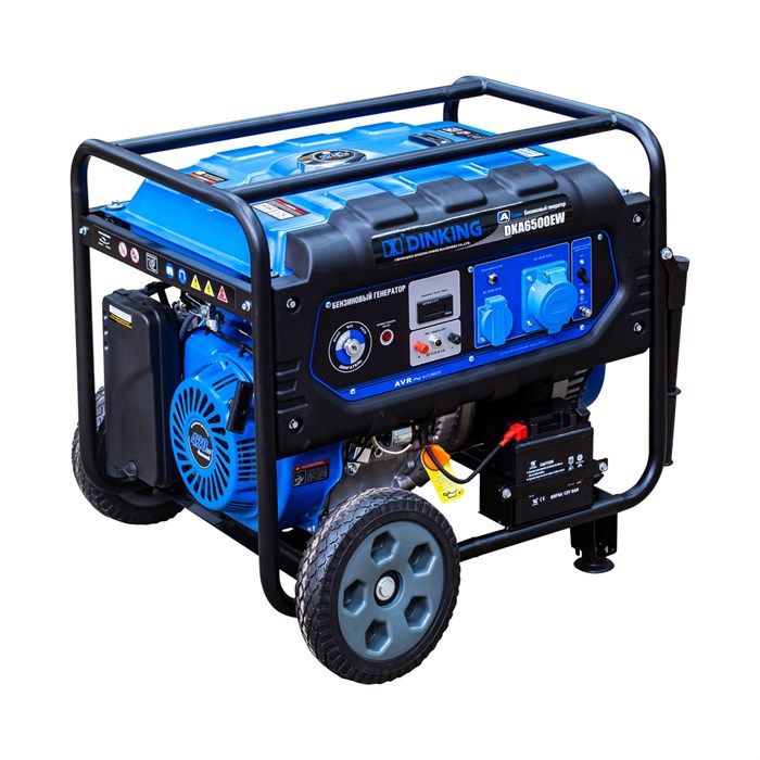 Генератор бензиновый Dinking DKA6500EW (6,5кВт, электростартер, 15лс, колёса) 1716 - фото 463211
