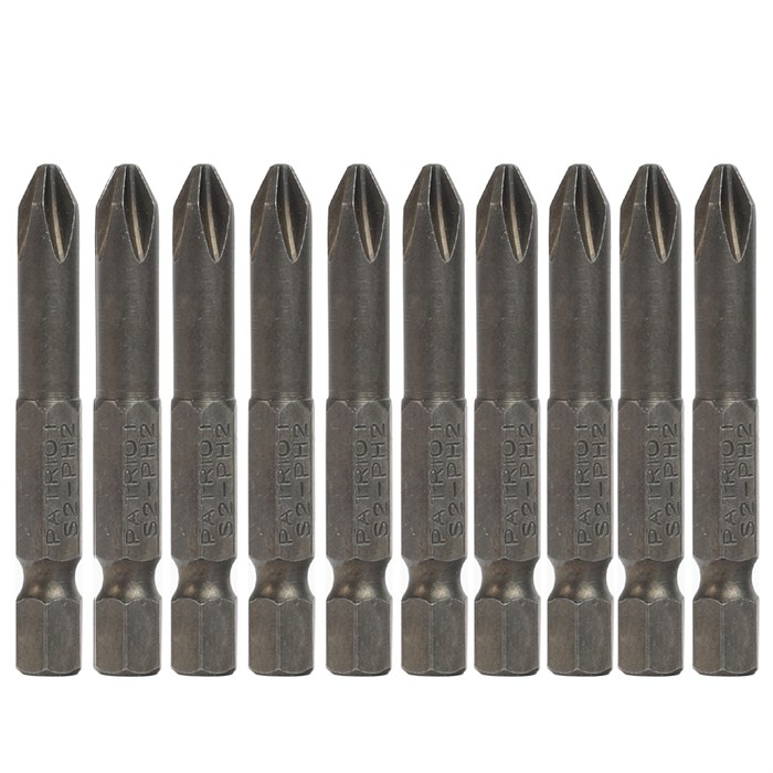 Бита PH2, сталь S2, длина 50 мм, 10 шт. 34753 - фото 470882