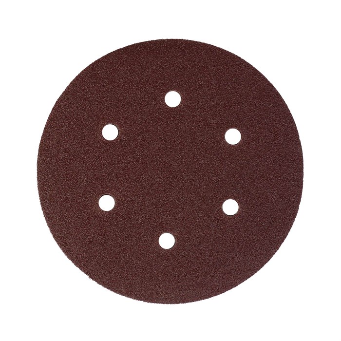 Круг шлифовальный на липучке (150 мм, Р80, 6 отв.) 76090 - фото 471563