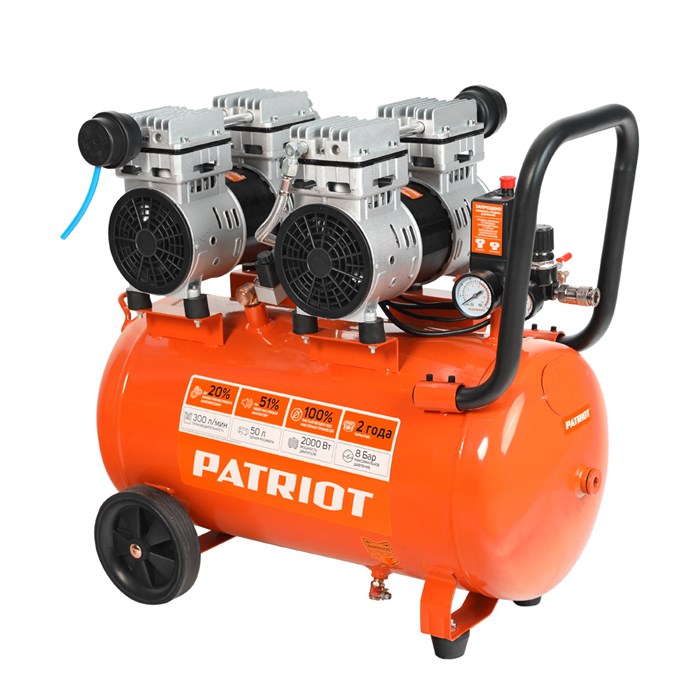 Компрессор поршневой безмасляный PATRIOT WO 50-300 61374 - фото 477253