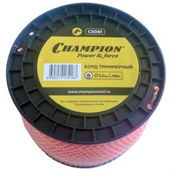Корд триммерный CHAMPION  Magic 3.0мм*168м (витой квадрат)+нож C7043 - фото 63525