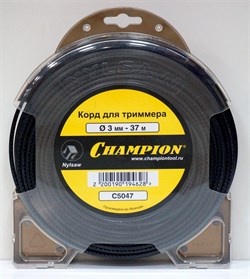 Корд триммерный CHAMPION  Nylsaw 3.0мм*37м (черный зубчатый) C5047 - фото 63531