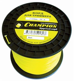 Корд триммерный CHAMPION  Round 2.0мм* 130м (круглый)+нож C5014 - фото 63540