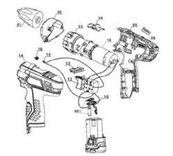 Двухскоростное управление (черный) шуруповерта EINHELL LI-ION TH-CD 12-2 LI ( 4513206) рис.4) 451320701004 - фото 66377
