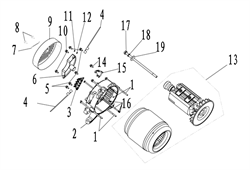 Угольная щетка генератора FUBAG BS 7500 №15 25603000802 - фото 70887