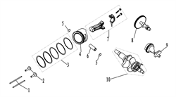 Набор поршневых колец генератора FUBAG BS 7500 №3 25111003100 - фото 70894