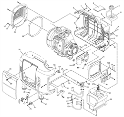 Правая часть корпуса для генератора FUBAG ТС 2000 №3 KGE2000TIA03300 - фото 71062
