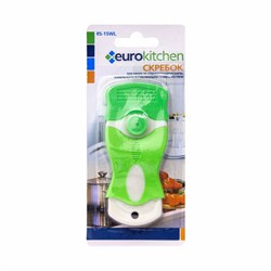 Скребок Eurokitchen для чистки стеклокерамики, белый/салатовый 574186 - фото 74119