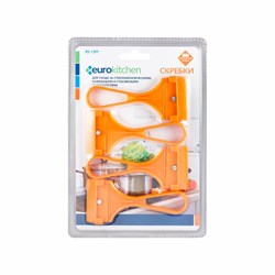 Набор скребков Eurokitchen для чистки стеклокерамики, оранжевый 576802 - фото 74249