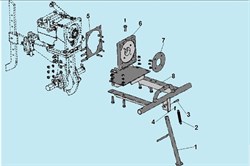Стояночная опора культиватора Champion BC1193 (рис.1) CHMP111090010001 - фото 94323