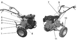 Кронштейн сошника в сборе мотоблока Кадви НМБ-1 "Угра" (рис.10) NMB0400200 - фото 9547