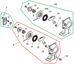 Плата собачек стартера триммера Echo GT-22GES (рис. 1) A052000180 - фото 9821