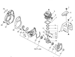 Сальник триммера Echo SRM-4605 (рис. 24) 10021302830 - фото 9896