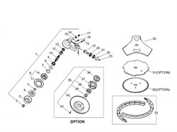 Гайка крепления ножа триммера Echo SRM-4605 (рис. 2) 61032052130 - фото 9897