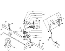 Рукоятка управления триммера Echo SRM-4605 (рис. 1) 35110247530 - фото 9929