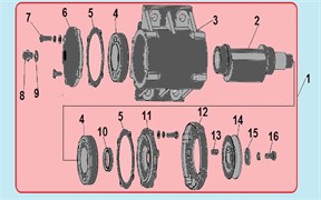 Вал вибратора виброплиты Champion PC9750FT (рис.2) PC9750FTCNP15002-06