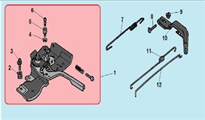 Зажимная скоба для троса  двигателя Champion G120HK (рис.2) G120HK171710004-0001