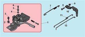 Держатель троса двигателя Champion G200-1HK (рис.5) G200-1HK171720001-0001