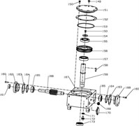 Вал, Червяк, Левый затирочной машины Conmec CRT830 (рис.166) T83004004CRT830