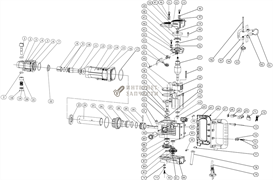 Вал эксцентрика отбойного молотка Redverg RD-DH1800-36 6644786_RD