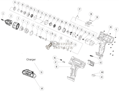 Клавиша переключателя шуруповёрта Redverg RD-SD10L/2Y-37-39 6651330_RD