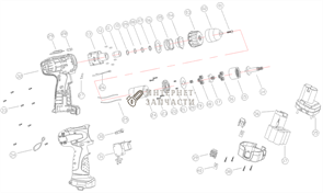 Аккумулятор 3 контакта шуруповёрта Redverg RD-SD12N/1-14 6644509_RD