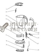Нижнний коннектор  чайника Galaxy GL0106 390659