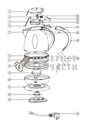 Нижний коннектор чайника Galaxy GL0222 390829