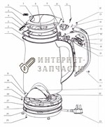 Крышка в сборе чайника Galaxy GL0301 390844