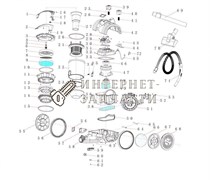 Нижний резиновый уплотнитель для пылесоса Galaxy GL6253 391232