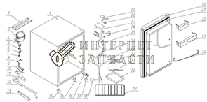 Держатель проводки холодильника Galaxy GL3103 391313