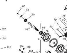 ВАЛ ДЛЯ СНЕГОУБОРЩИКА REDVERG RD551Q (рис.92) 542218