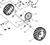 ВТУЛКА СНЕГОУБОРЩИКА REDVERG RD551Q (рис.32) 542219
