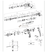 Щеточный узел Redverg RD-RH650 RD-RH650-73-75