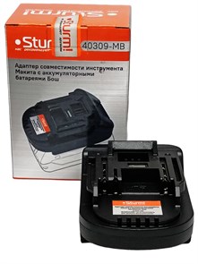 {{productViewItem.photos[photoViewList.activeNavIndex].Alt || productViewItem.photos[photoViewList.activeNavIndex].Description || 'Адаптер-переходник Sturm с аккумуляторной батареи Бош 20 В (V) на инструмент Макита'}}